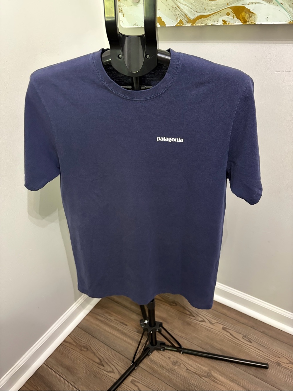 Patagonia Navy Short Sleeve Logo Tee